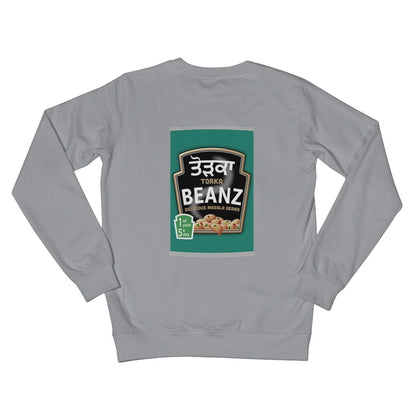 ਤੋੜਕਾ (Torka) Beanz [Design on Reverse] Crew Neck Sweatshirt - ramblingsofasikh