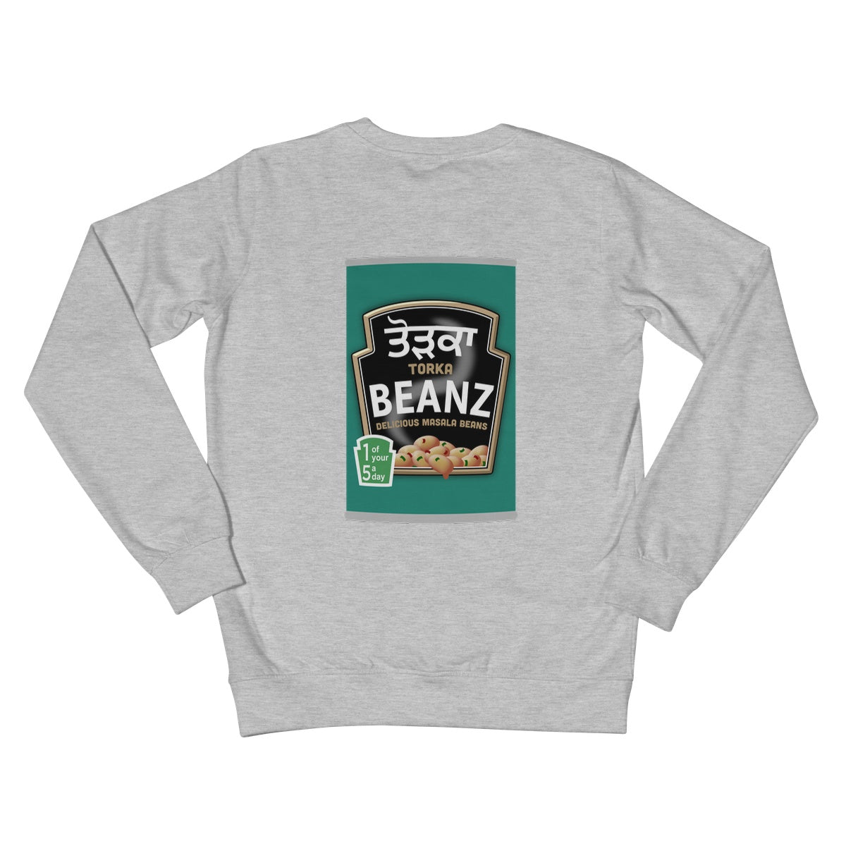 ਤੋੜਕਾ (Torka) Beanz [Design on Reverse] Crew Neck Sweatshirt - ramblingsofasikh