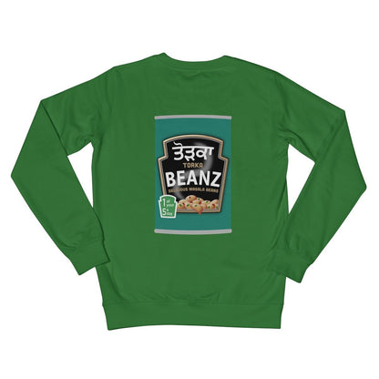 ਤੋੜਕਾ (Torka) Beanz [Design on Reverse] Crew Neck Sweatshirt - ramblingsofasikh