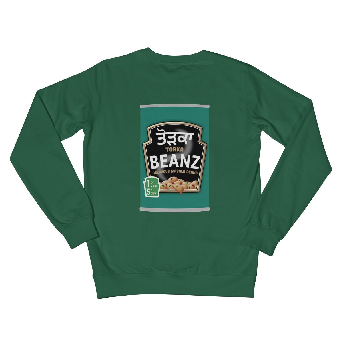 ਤੋੜਕਾ (Torka) Beanz [Design on Reverse] Crew Neck Sweatshirt - ramblingsofasikh
