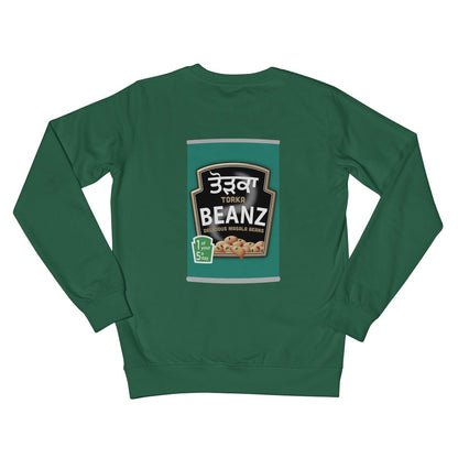 ਤੋੜਕਾ (Torka) Beanz [Design on Reverse] Crew Neck Sweatshirt - ramblingsofasikh