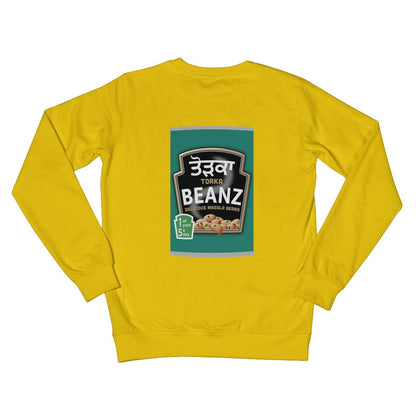 ਤੋੜਕਾ (Torka) Beanz [Design on Reverse] Crew Neck Sweatshirt - ramblingsofasikh
