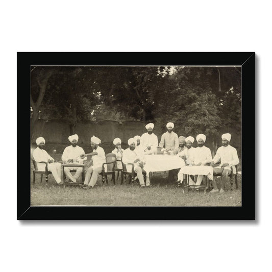 Viceroy's Commissioned Officers of the Sikh Pioneers Regiment, 1933 - 35 - Framed Print - ramblingsofasikh