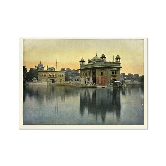Vintage colourised photograph of Sri Harmandir Sahib, Amritsar, late 19th Century Fine Art Print - ramblingsofasikh
